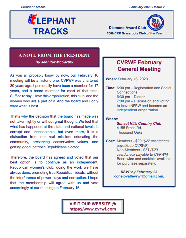 CVRWF February General Meeting